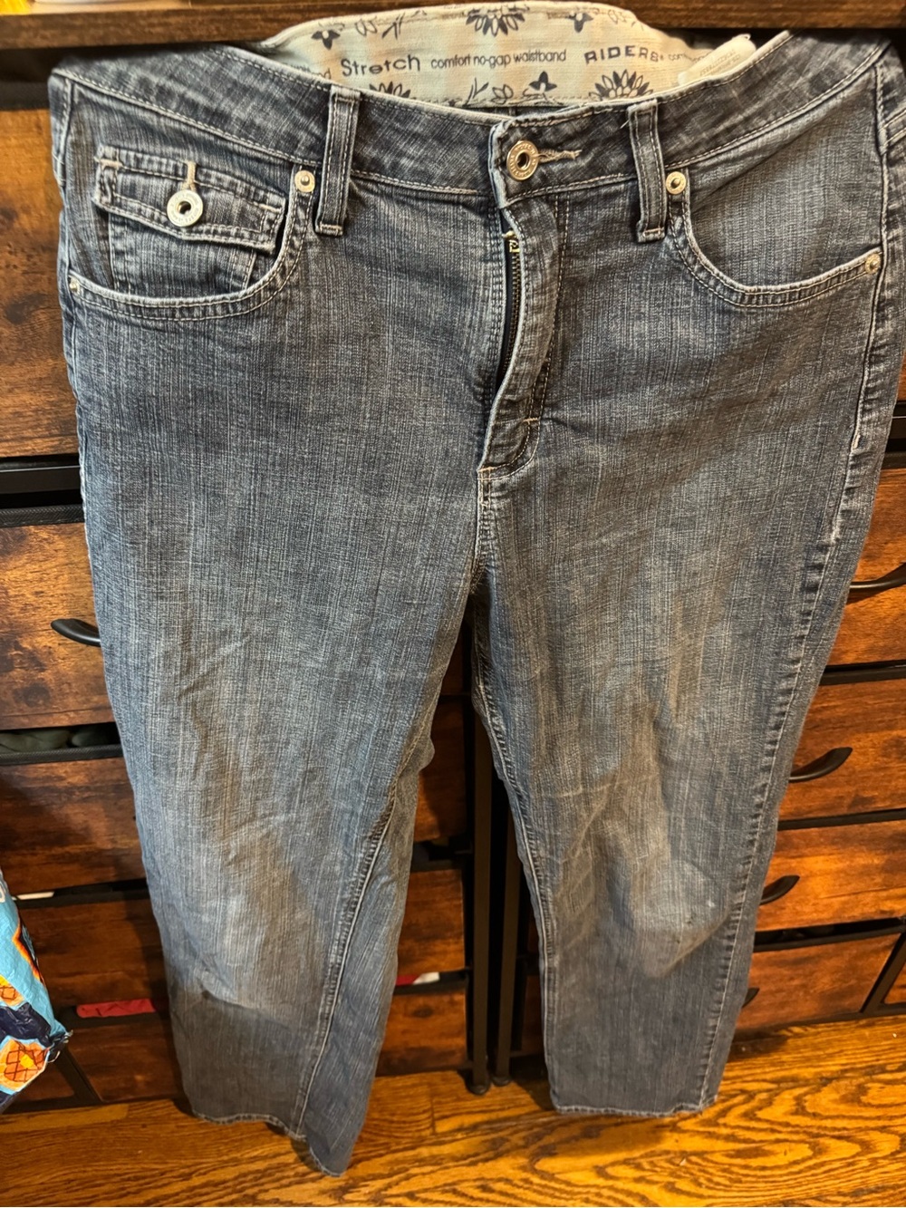 Women’s Blue Stretch Straight-Leg Jeans 10/32